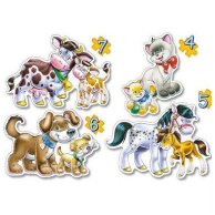 Пазлы Castorland 4х1(4,5,6,7) "Животные"