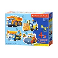 Пазлы Castorland 4х1(3,4,6,9) Забавные машинки (B-005024)