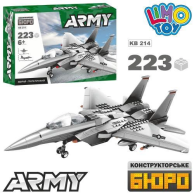 Конструктор Limo Toy Самолет Истребитель F-15 Eagle, 223 детали, 38 см KB 214