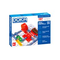 Электронный конструктор Doka Первые шаги в электронике (Набор В, 15 схем) D70710