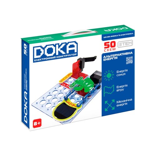 Конструктор электронный Doka Альтернативная энергия, 50 схем D70711