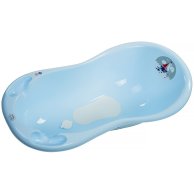 Ванночка Maltex Ocean & sea с пробкой и с противоскользящим ковриком blue 5504