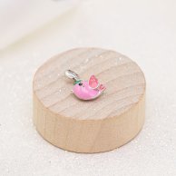 Серебряный кулон UmaUmi Птичка, серебро 925, розовый 319582300611