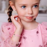Браслет плетеный UmaUmi Единорог, серебро 925, розовый 419542402611