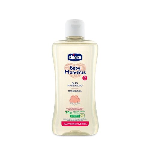 Массажное масло Chicco для чувствительной кожи Baby Moments, 200 мл 10242.00