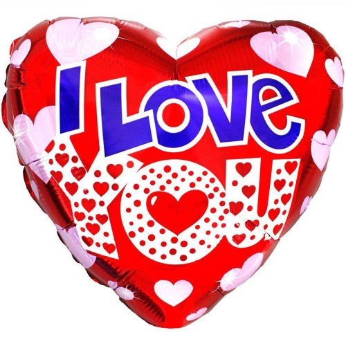 Шар фольга 18" Сердце I love you
