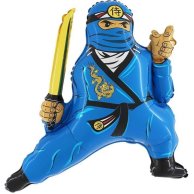 Шар фольга Ниндзя синий