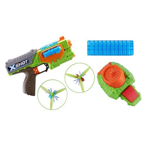 X-Shot Бластер Огонь по летающим жукам (2 летающих жука, 12 патронов) 4821