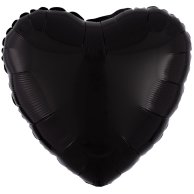 Фольгированные шары без рисунка сердце 18" пастель black