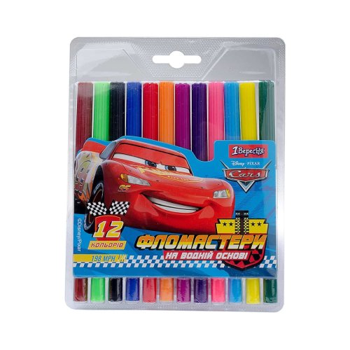 Фломастеры  1Вересня 12 цветов "Cars" (650405)