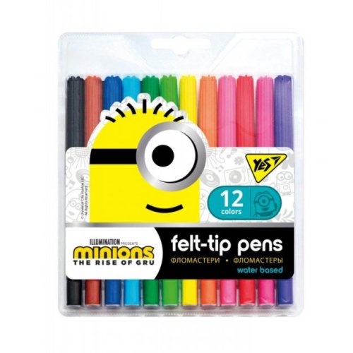 Фломастеры YES 12 цветов "Minions" (650439)