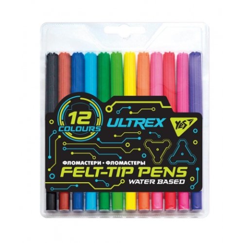 Фломастеры YES 12 цветов "Ultrex" (650391)