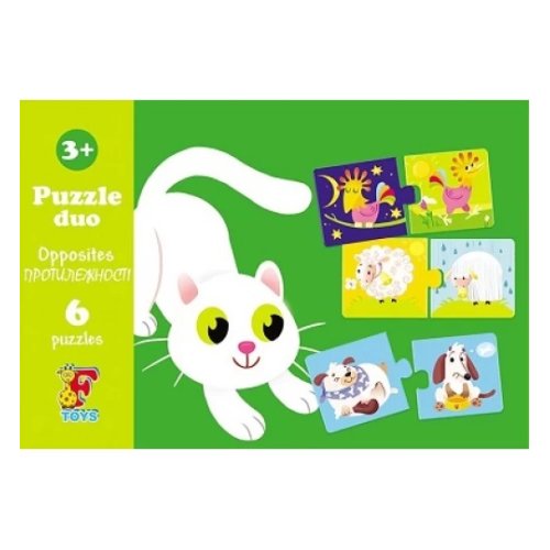 Пазлы ТМ "F-Toys" из серии "Противоположности", 6 эл (SD04)