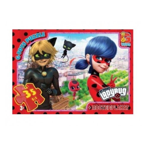 Пазлы ТМ "G-Toys" из серии "Леди Баг", 35 элементов