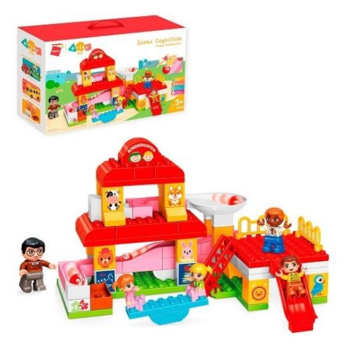 Конструктор Qman 5104 игровая площадка, фигурки, 93дет