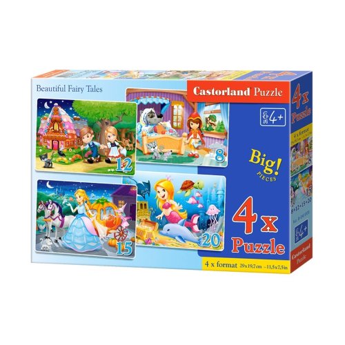 Пазлы Castorland 4х1(8,12,15,20) Красивые сказки (B-041008)