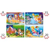 Пазлы Castorland 4х1(8,12,15,20) Красивые сказки (B-041008)