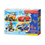 Пазлы Castorland 4х1(8,12,15,20) Забавные поездки (B-043057)