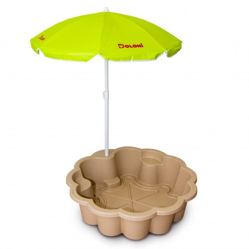 Песочница-бассейн Doloni Toys Цветок с бежевым зонтиком 01235/02