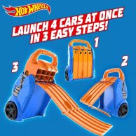 Портативный трек-контейнер Mattel с 4 параллельными дорожками Hot Wheels HWCC14