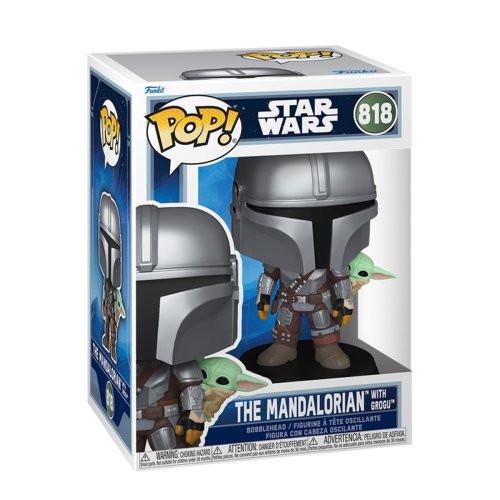 Игровая фигурка Funko Pop! Star Wars Мандалорец с Грогу на спине 90443