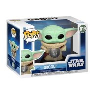Игровая фигурка Funko Pop! Star Wars Мандалорец Грогу с броней Грязерога 90447