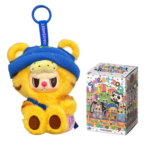 Коллекционная мягкая игрушка-сюрприз с кольцом Pop Top Rebel Bear Sweet Zoo Зоомалыши CSRB010