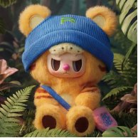 Коллекционная мягкая игрушка-сюрприз с кольцом Pop Top Rebel Bear Sweet Zoo Зоомалыши CSRB010