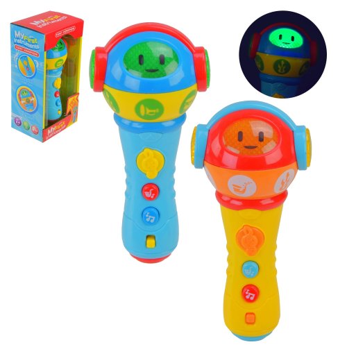 Музыкальный микрофон ToyCloud звуки инструментов, свет, кнопки (18 см) ZD658-58