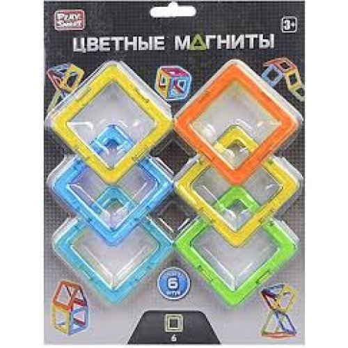 Конструктор магнитный PLAY SMART "Цветные магниты" (2431)