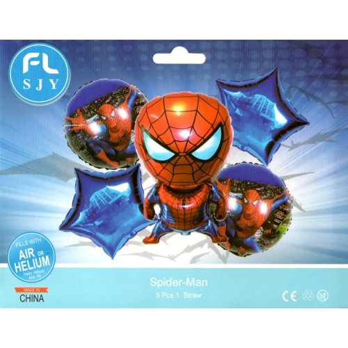 Набор фольгированных шариков Spider-Man Человек-Паук, 5 шт.
