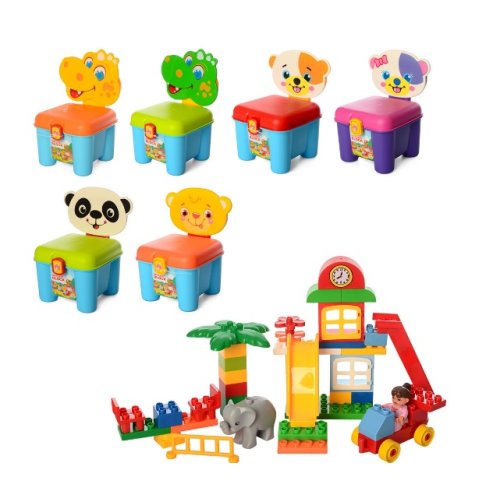 Конструктор 3166A игровая площадка, фигурка, слоник, 46дет