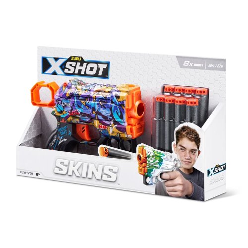 Бластер Zuru X-SHOT Skins Menace Spray Tag, 8 патронов 36515D