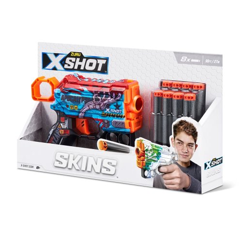 Бластер Zuru X-SHOT Skins Menace Apocalypse, 8 патронов 36515H