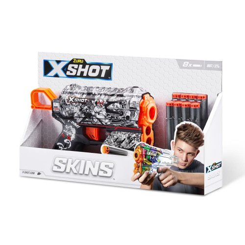 Бластер Zuru X-Shot Skins Flux Illustrate, 8 патронов 36516D