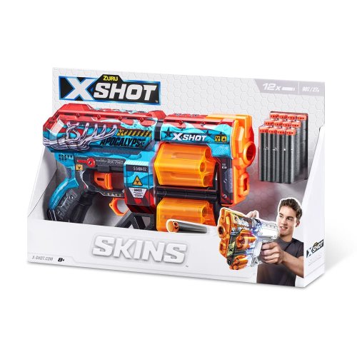 Бластер Zuru X-Shot Skins Dread Apocalypse, 12 патронов 36517G