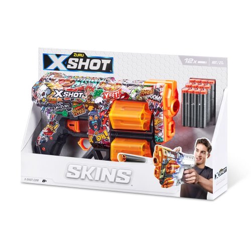 Бластер Zuru X-Shot Skins Dread Sketch, 12 патронов 36517H