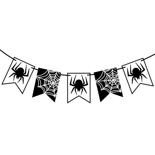 Гирлянда бумажная Yes! Fun Хэллоуин Spider, 12 флажков, 3 м 973628