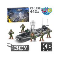 Конструктор Limo Toy Военная лодка ВСУ с фигурками, 442 детали KB 1158