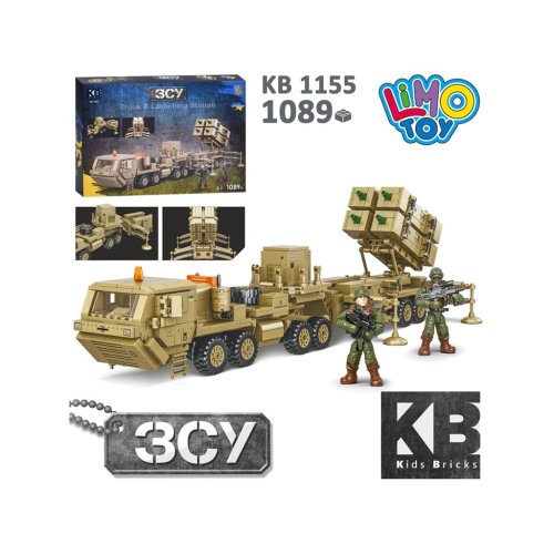 Конструктор Limo Toy Военный транспортер с фигурками, 1089 деталей KB 1155