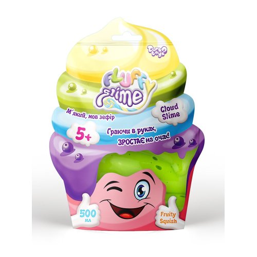 Вязкая масса "Fluffy Slime" пакет 500 г укр (FLS-02-01U)