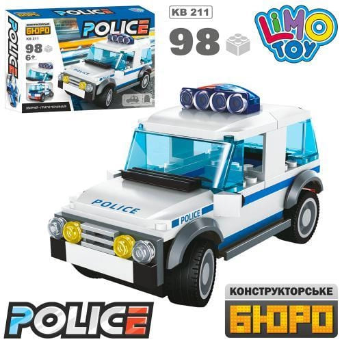 Конструктор Limo Toy Полицейская машина, 13 см, 98 деталей KB 211