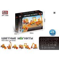 Конструктор магнитный Play Smart Цветные магниты (2428)
