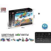 Конструктор магнитный Play Smart Цветные магниты (2429)