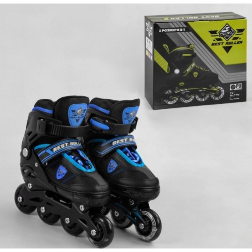 Ролики 40455-S Best Roller /размер 31-34/ СИНИЕ, колёса PU, Передн.колесо свет, d колес – 6.5