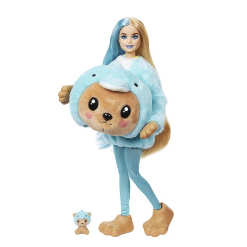 Кукла Mattel Барби Barbie Великолепное комбо Cutie Reveal Медвежонок в костюме дельфина HRK25