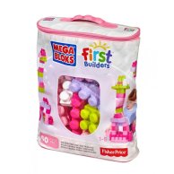 Конструктор розовый в мешке (60 дет.) Mega Bloks