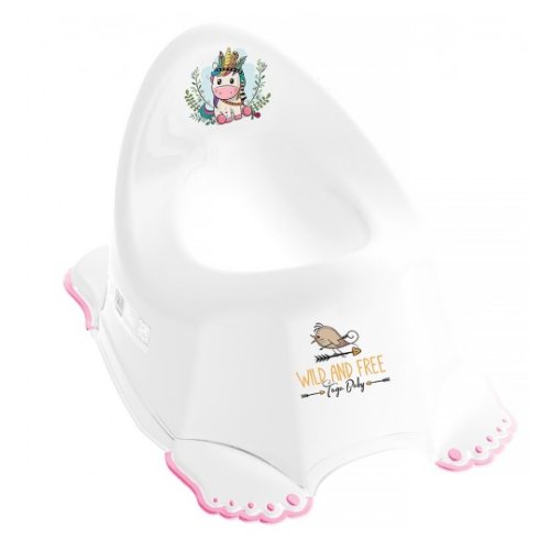 Горшок Tega Wild & Free Unicorn DZ-001 нескользящий white-pink (624777)