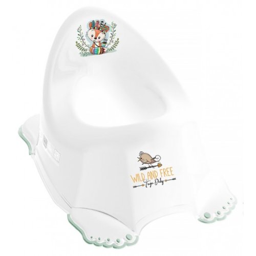 Горшок Tega Wild & Free Little Fox DZ-001 нескользящий white-green (624778)