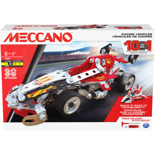 Металлический конструктор Spin Master 10 в 1 Машина Meccano, 225 деталей 6060104